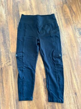 CAbi Black Slim cargo Jogger Pants with Snap Accents